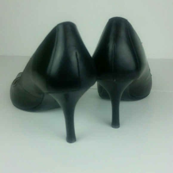 CALVIN KLEIN l Dolly Pumps Black Pointed Toe - Picture 3 of 8